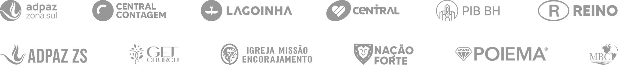 Logos das Igrejas parceiras